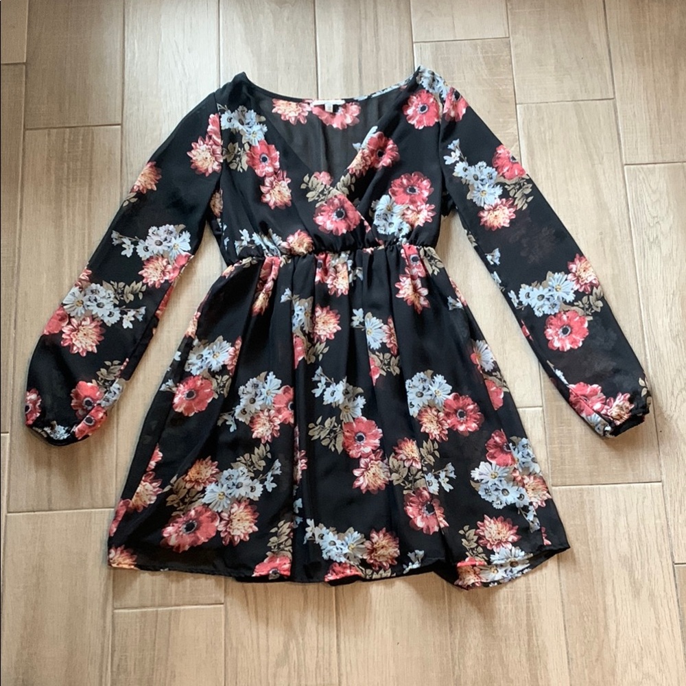 Charlotte Russe Floral Black Dress - Women’s XS